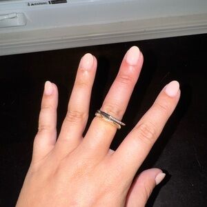 Kendra Scott Gold and Silver Ring Set